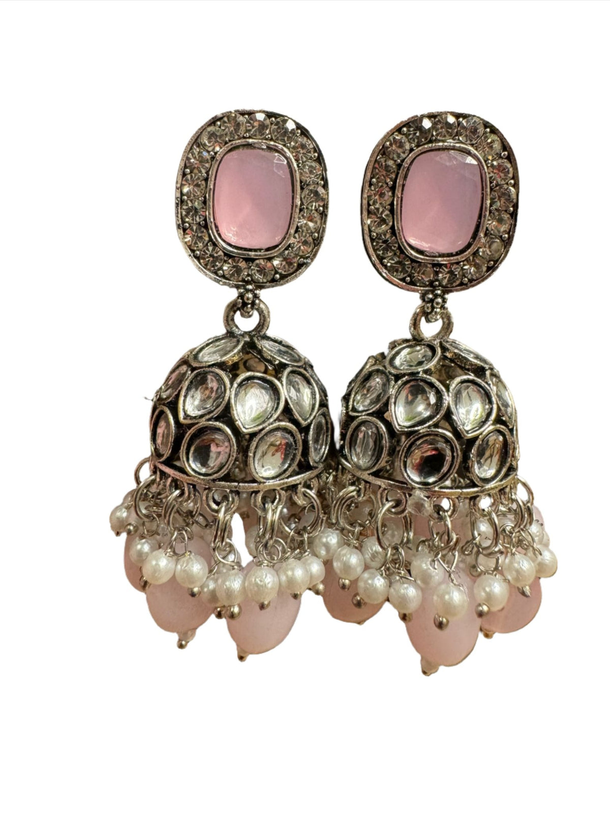 Jhumka Antique Sliver Plated Kudan Earrings
