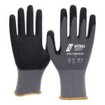 NITRAS SKIN FLEX Strickhandschuhe, Spezial-Stretch-Strick, grau, teilbeschichtet