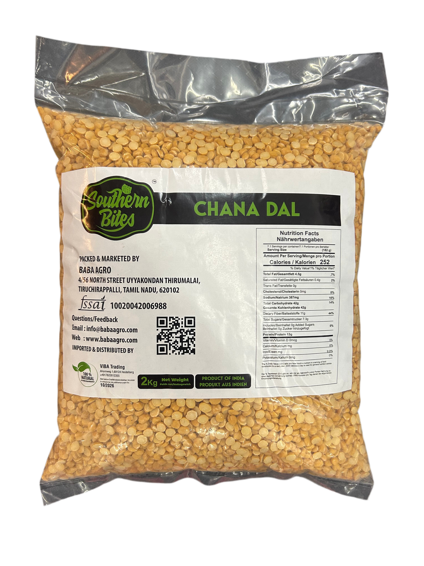 Southern Bites Premium Chana Dal 2kg