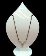 Stylish Pendant Necklace Black Beads Mangalsutra For Women With Extendable Chain