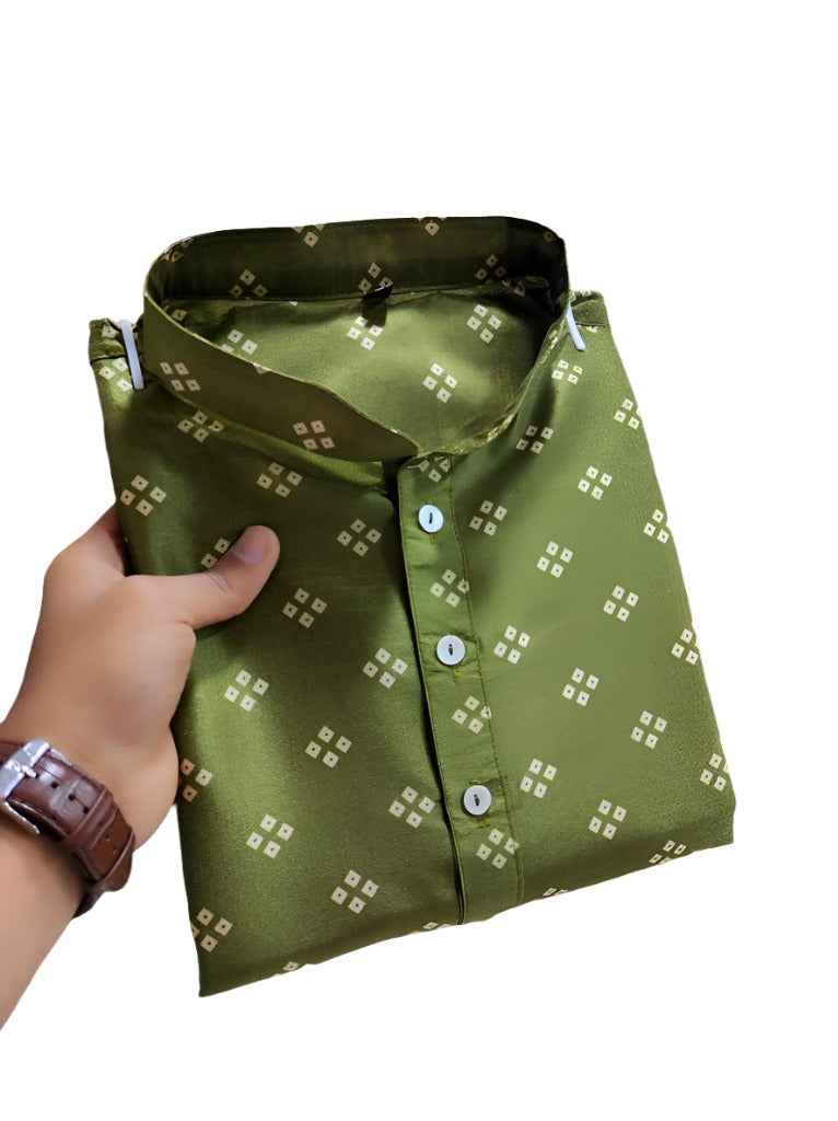 Mens Wear Pure Silk Kurta and Pajama