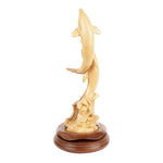 Zwei Delfine aus Olivenholz – Handgeschnitzte Skulptur aus Bethlehem (32 cm)