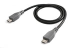 USB 2.0 Kabel 50 cm Micro B Stecker zu Stecker Adapter Schwarz | System-S