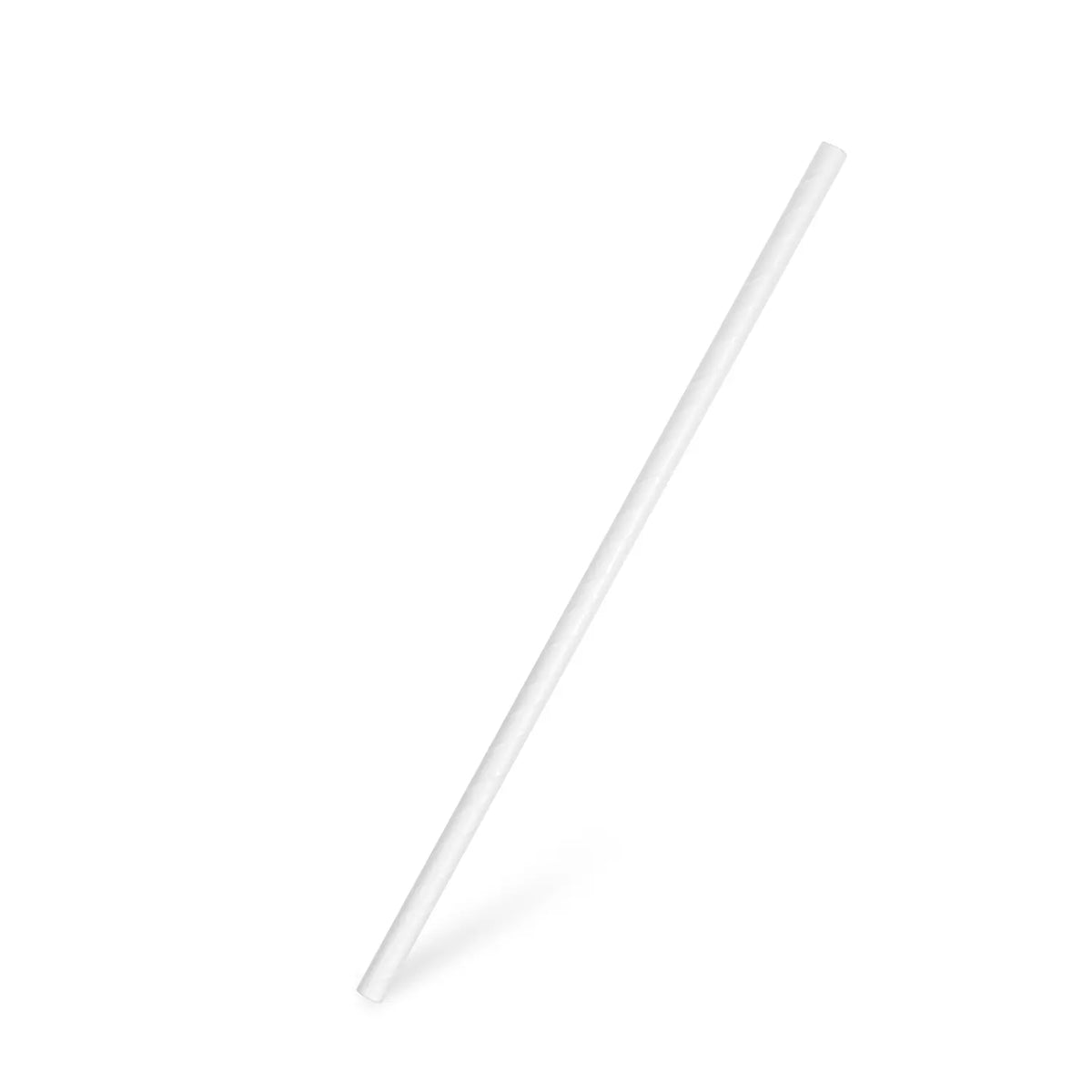 Papiertrinkhalm weiß Ø6mm x 20cm – 100 Stück