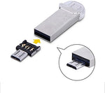 USB OTG On The Go Adapter 2.0 Typ A (male) zu Micro (male) Konverter für Speichersticks | System-S