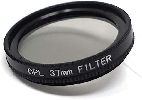 CPL Filter 37 mm Circular Polarizer Linse in Schwarz mit Hülle für iPhone XR | System-S