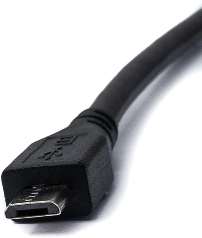 USB 2.0 Kabel 30cm Typ B Buchse zu Micro Stecker mit Schraube in Schwarz | System-S