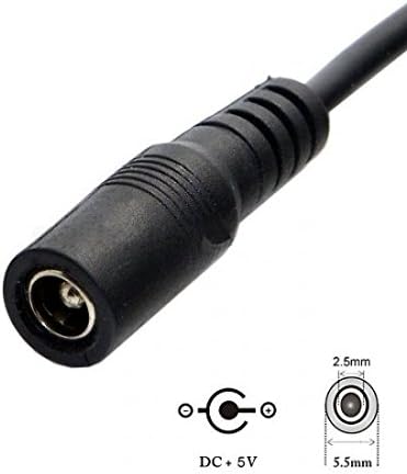 USB 3.1 Type C zu DC 5.5 V 2,5 mm Stromkabel Ladekabel Kabel 26 cm | System-S