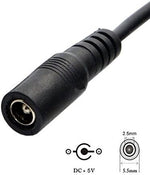 USB 3.1 Type C zu DC 5.5 V 2,5 mm Stromkabel Ladekabel Kabel 26 cm | System-S
