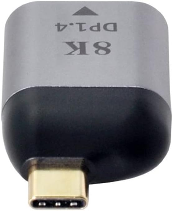 DisplayPort 1.4 Adapter Buchse zu USB 3.1 Typ C Stecker Kabel in Grau | System-S
