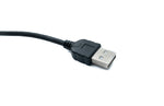 USB 2.0 Kabel 200 cm Mini B Stecker zu A Stecker Winkel in Schwarz | System-S