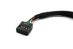 Front Panel Adapter 18 cm 2x USB 3.1 Typ E Buchse zu 2.0 9 Pin & 10 Pin Kabel | System-S