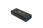 USB 3.0 Adapter Typ A Buchse zu Buchse Kabel in Schwarz | System-S