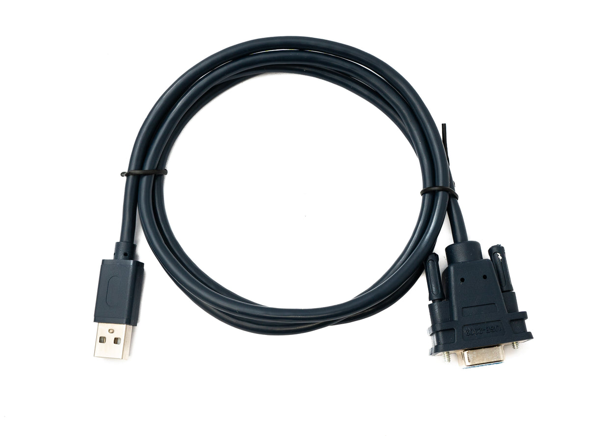 USB 2.0 Kabel 120 cm Typ A Stecker zu RS232 DB9 Buchse in Schwarz | System-S