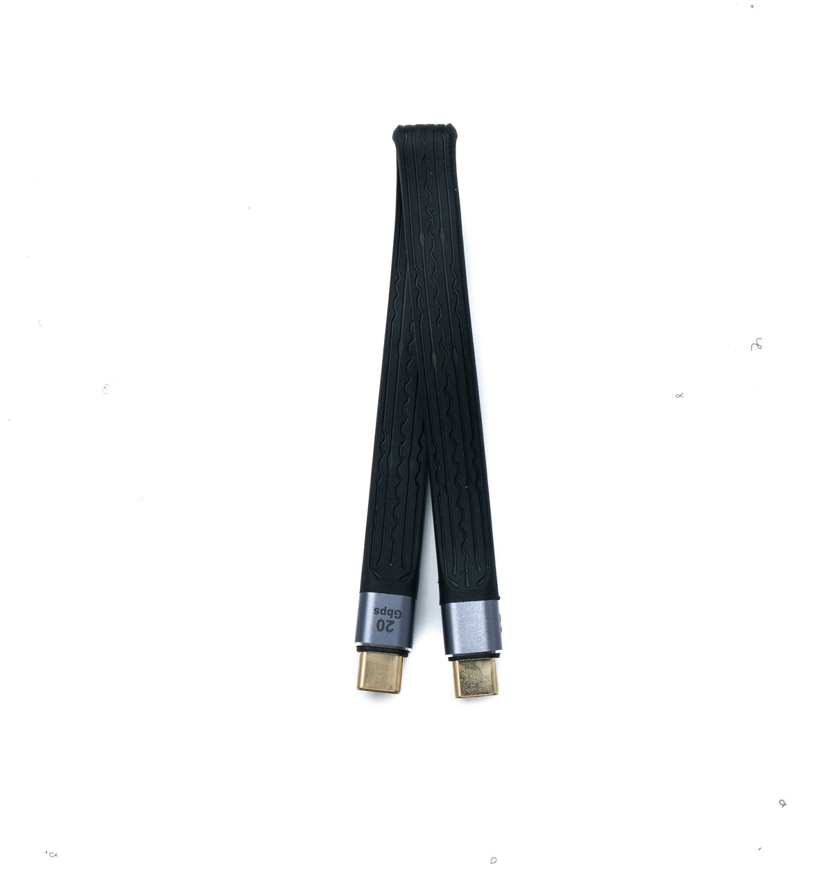 USB 3.2 Gen 2 Kabel 20 cm Typ C Stecker zu Stecker Flachkabel 20 Gbit/s 100 W | System-S