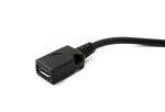 USB 2.0 Kabel 15 cm Micro B Buchse zu Buchse in Schwarz | System-S
