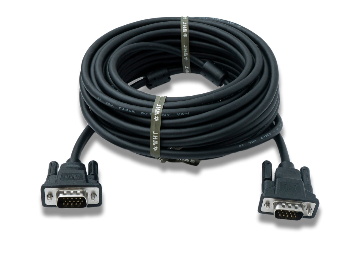 VGA Kabel 10 m HD15 Stecker zu Stecker Panel Mount Schraube DSub 15pin Adapter | System-S