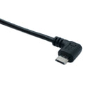 USB 2.0 Kabel 20 cm Micro B Stecker zu Typ A Stecker Right Angled Winkel | System-S