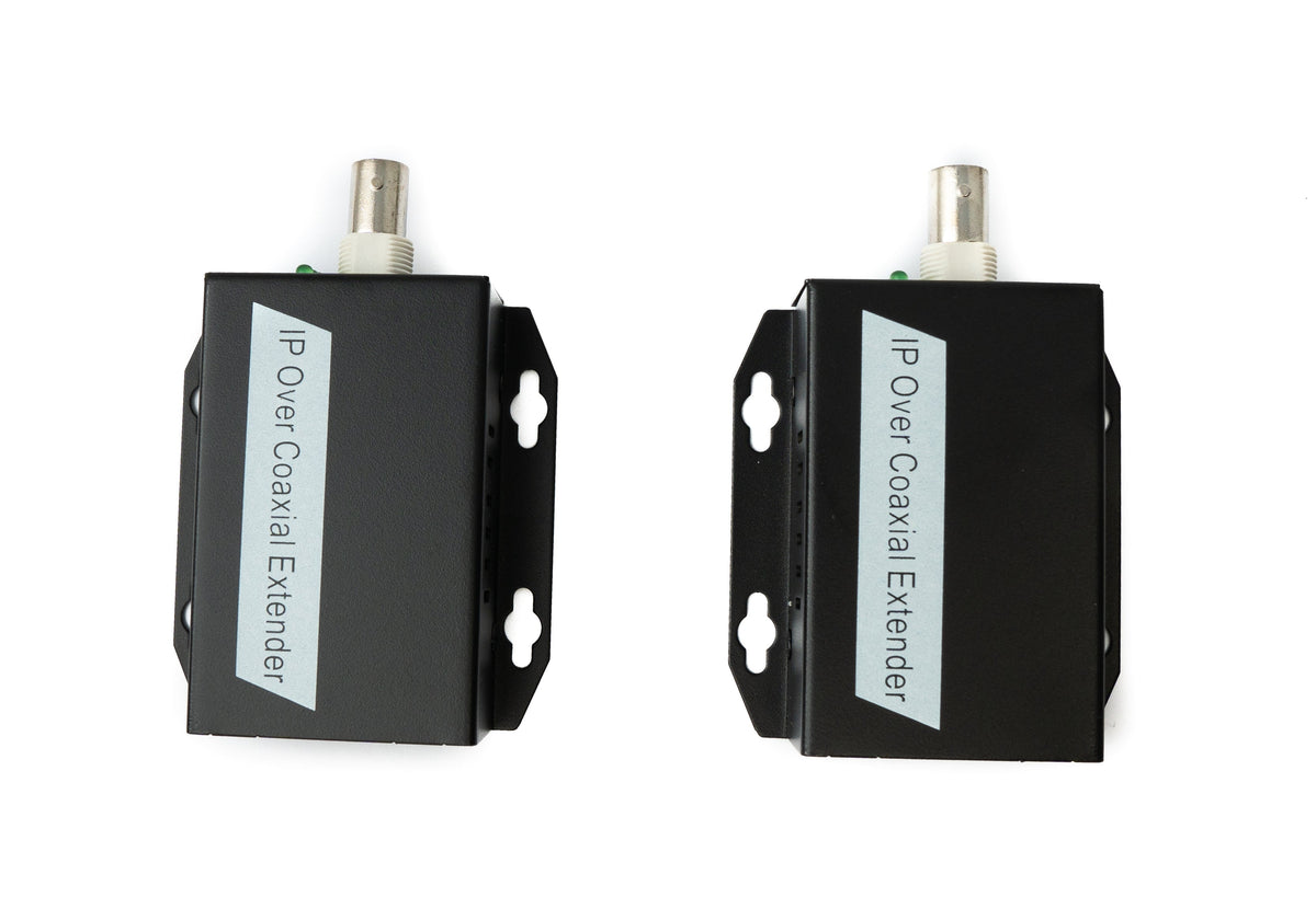 75 Ohm IP Extender Set LAN RJ45 zu BNC Koaxialkabel in Schwarz | System-S