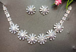 Silver-Plated & White CZ-Studded Jewellery Set