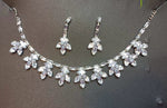 Silver-Plated & White CZ-Studded Jewellery Set