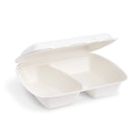 Menü-Box (Zuckerrohr-Bagasse) 2-geteilt 241 x 202 x 70 mm 1000ml