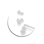 Einohr Anti-Strahlung Anti-Radiation Headset Kopfhörer mit Schallschlauch Weiß | System-S