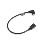 USB-C Adapterkabel 90° auf Micro-USB-B-Buchse, USB 2.0 Daten und Laden, 27 cm | SYSTEM-S