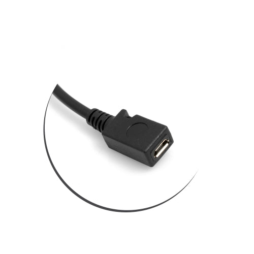 USB-C Adapterkabel 90° auf Micro-USB-B-Buchse, USB 2.0 Daten und Laden, 27 cm | SYSTEM-S