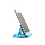Universal Ständer Halter Klappständer Standfuss Tablet Tisch Halterung 6 Stufen Neigung einstellbar 60-75° für Tablet PC Smartphone und andere Geräte in Blau | System-S