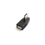 USB Typ A Buchse auf USB Typ A Stecker 90° Links Gewinkelt Winkelstecker Adapter | System-S