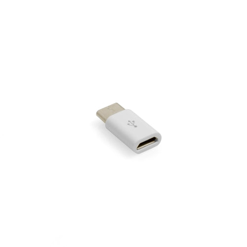 USB 3.1 Typ C Stecker (male) auf Micro USB 2.0 Buchse (female) Adapter Converter Adapterstecker Weiß | System-S