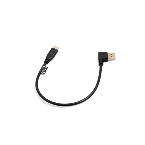 USB 3.1 Type C Stecker zu USB A 2.0 90° Grad Links gewinkelt Stecker Kabel Datenkabel Ladekabel 28 cm | System-S