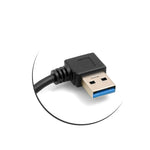 USB Kabel USB Typ A 3.0 auf USB Typ A 3.0 rechts gewinkelt 18 cm | System-S