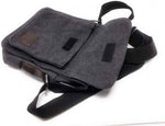 Universal Schultertasche mit 5 Fächern Umhängetasche 24 cm, Schwarz | System-S