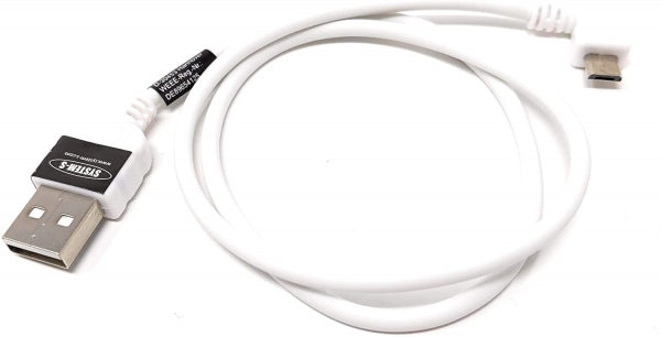 USB A Stecker zu USB 2.0 Micro B Stecker 50 cm Kabel 90° Links Gewinkelt | System-S