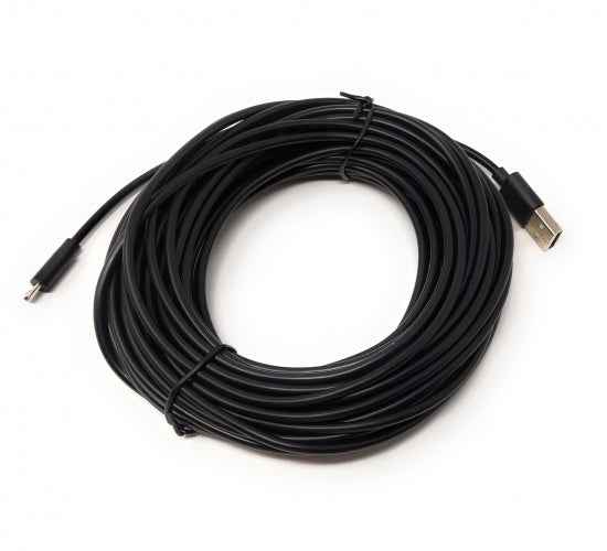 USB 2.0 Kabel 13 m Micro B Stecker zu Typ A Stecker in Schwarz | System-S