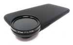 CPL Filter 37 mm Circular Polarizer Linse in Schwarz mit Hülle für iPhone XR | System-S