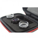 Makro Linse 3er Set Filter mit Clip und Schutztasche für Smartphone | System-S