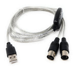 MIDI Interface SMA In und Out zu USB 2.0 Audio Kabel in Grau | System-S