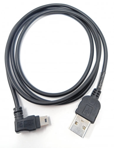 Mini USB rechts gewinkelt auf USB Typ A Kabel 100cm | System-S