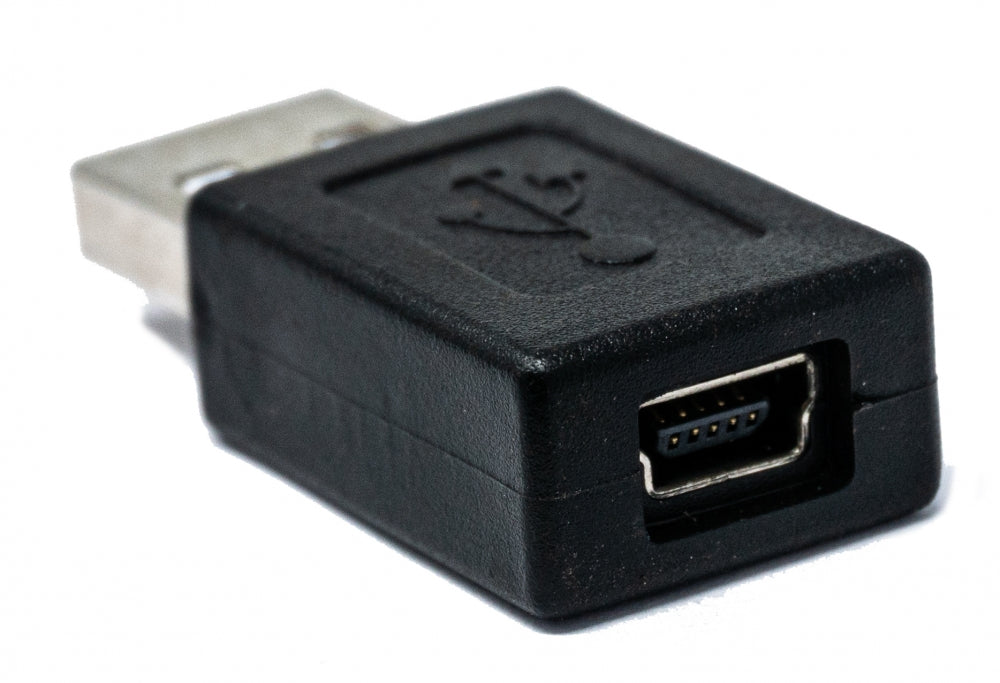 USB 2.0 Adapter Typ A Stecker zu Mini Buchse Kabel in Schwarz | System-S