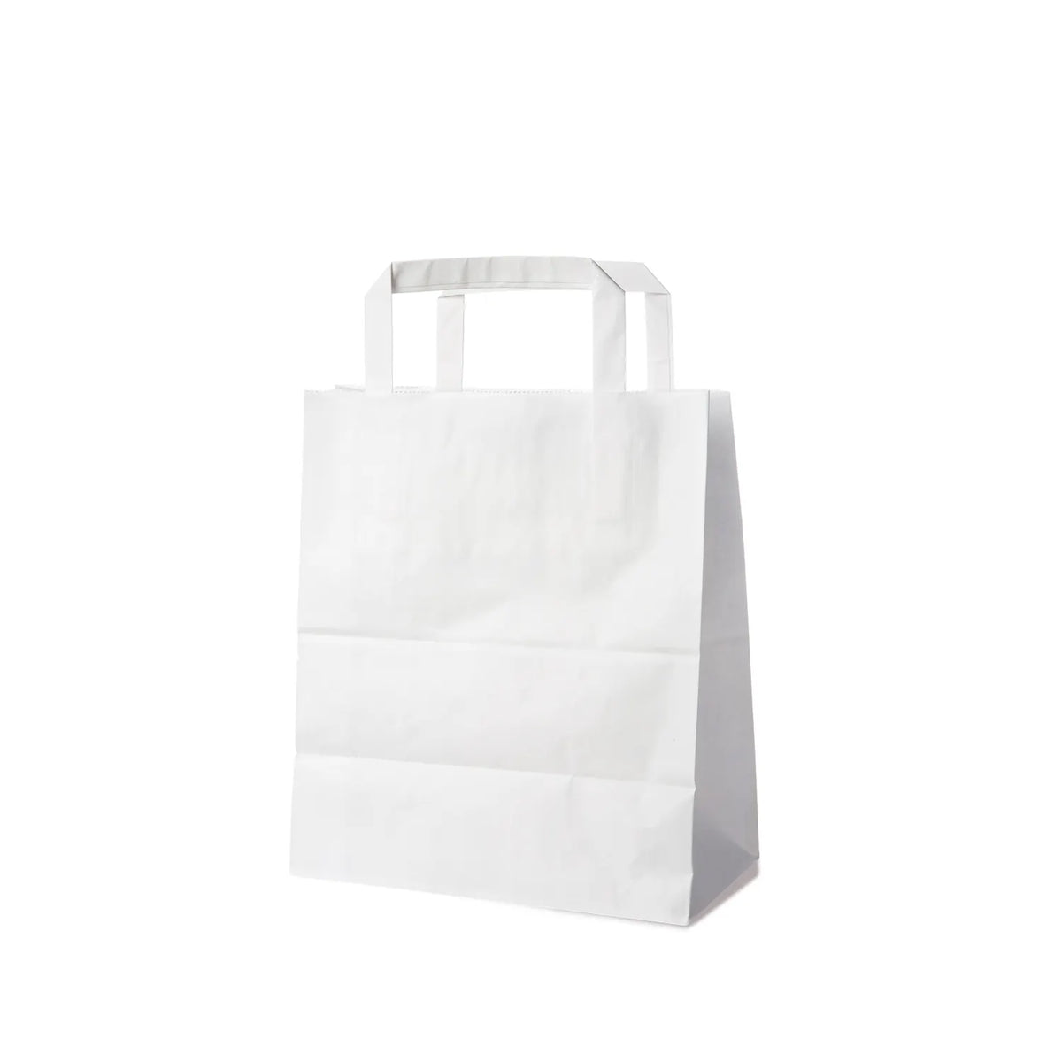 Papiertragetasche weiß 18+8 x 22 cm – 50 Stück