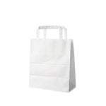 Papiertragetasche weiß 18+8 x 22 cm – 50 Stück