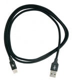 USB 3.1 Kabel 1 m Typ C Stecker zu 3.0 Typ A Stecker geflochten Schwarz | System-S