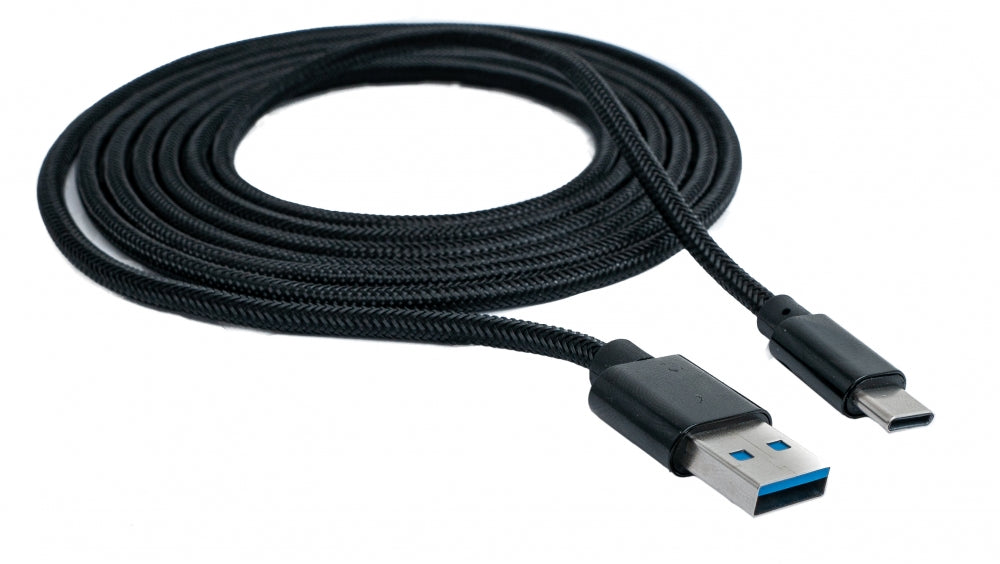 USB C 3.1 Kabel 2 m Stecker zu 3.0 Typ A Stecker geflochten | System-S