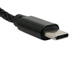 USB 3.1 Kabel 2 m Typ C Stecker zu 3.0 Typ A Stecker geflochten Schwarz | System-S