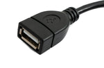 USB 2.0 Kabel 30 cm Typ A Stecker zu Buchse Winkel in Schwarz | System-S
