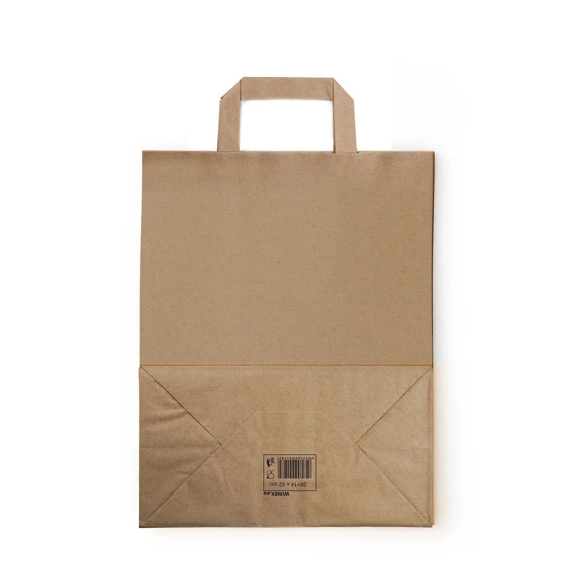 Papiertragetasche braun 26+14 x 32 cm – 50 Stück