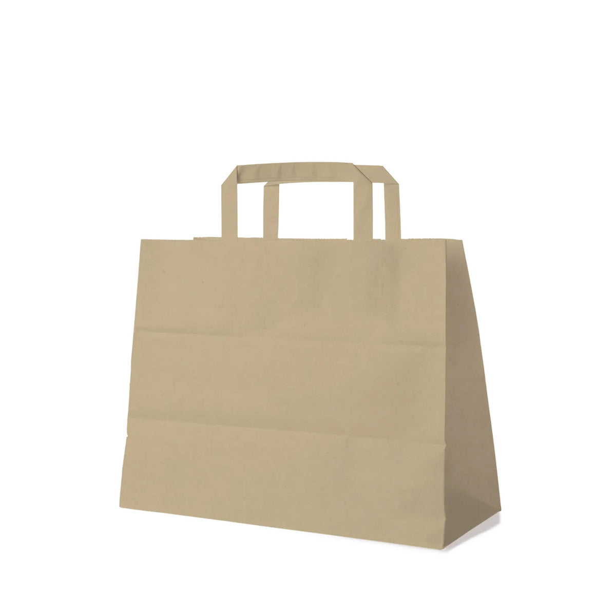 Papiertragetasche braun 32+16 x 27 cm – 50 Stück